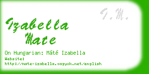 izabella mate business card